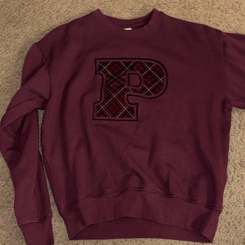 PINK Victoria's Secret Burgundy Crewneck Sweater